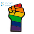 Kostenlose Probe Metall benutzerdefinierte geformte weiche harte Emaille schöne Wolke Pin Abzeichen Großhandel Gay Pride LGBT Herz Flagge Regenbogen Anstecknadel